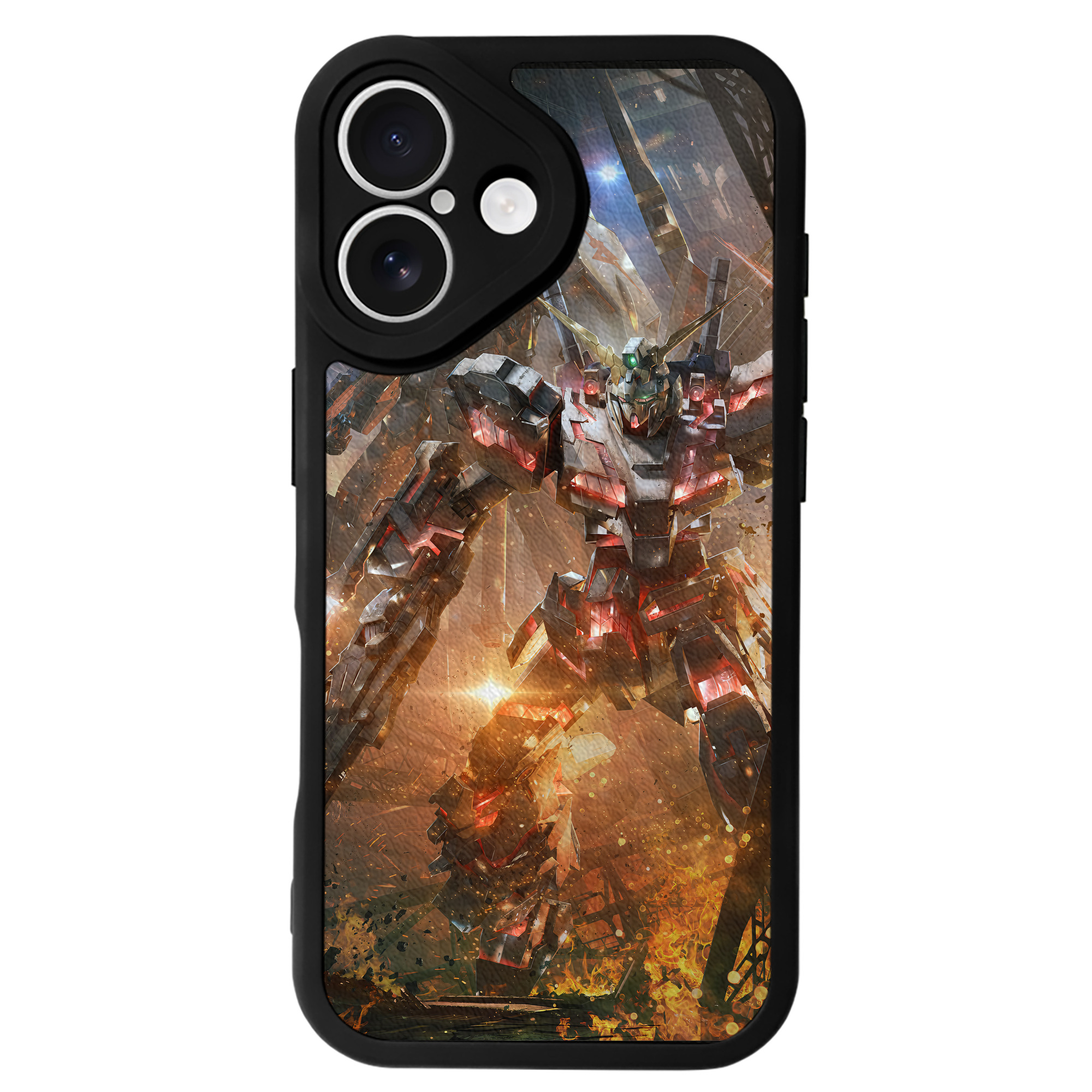（画像用） 機動戦士ガンダム Mobile Suit Gundam 【iPhone 16シリーズ対応】シリコンスマホケース（レザー調） 材質：シリコン
